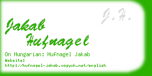 jakab hufnagel business card